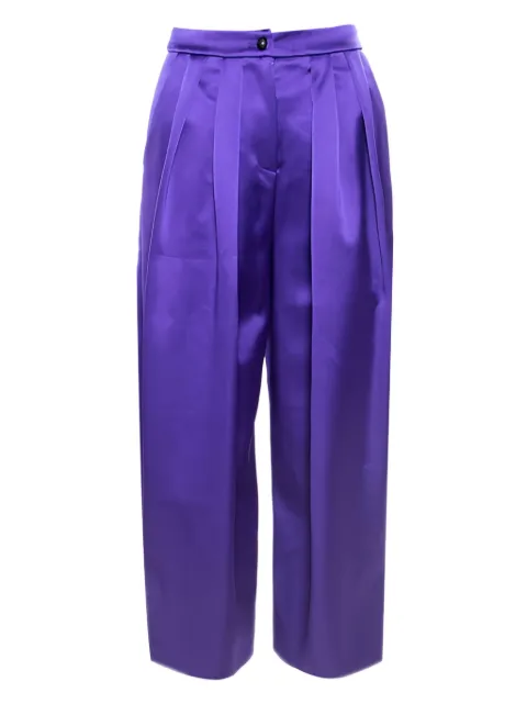 Emporio Armani Pre-Owned pleated-details trousers Purple 165621