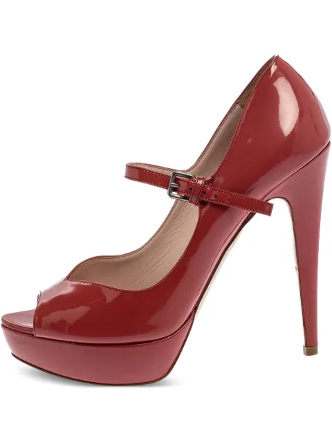 Miu Miu Pre-Owned 125mm leather pumps Red 384906