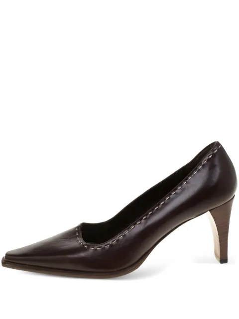 Gucci Pre-Owned 2023 70mm leather pumps Brown 181759