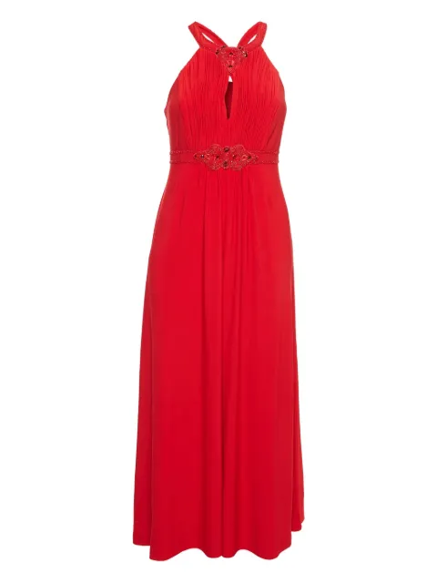 Jenny Packham bead-embellished maxi dress Red 1019906