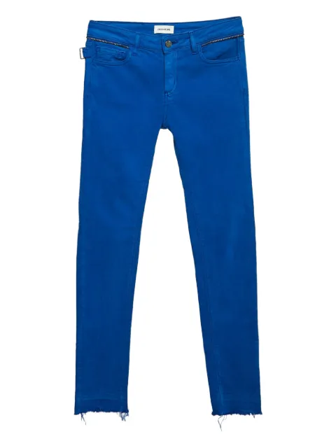 Zadig&Voltaire pre-owned zip-embellished trousers Blue 1050352