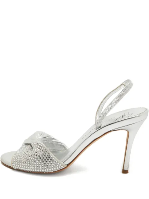 Giuseppe Zanotti Vintage 90mm Lilibeth Starlight rhinestone-embellished slingback sandals Silver 1000699