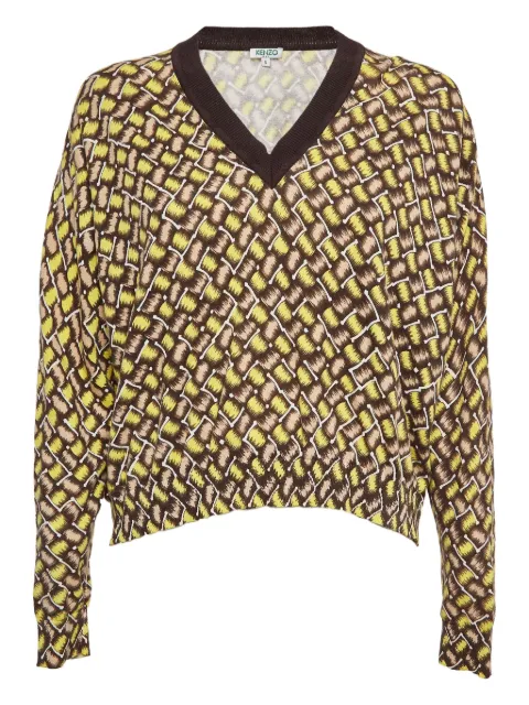 Kenzo Pre-Owned V-neck sweater Yellow 1020503