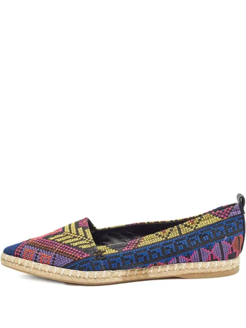 Nicholas Kirkwood pre-owned pointed toe embroidered espadrilles Blue 1014522