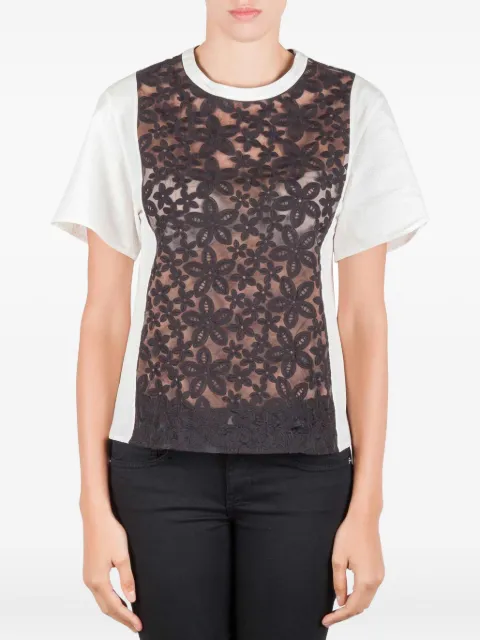 JOSEPH floral lace T-shirt Black 211463