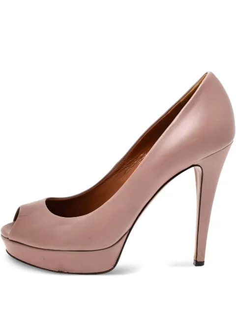 Gucci Pre-Owned 120mm leather pumps Pink 303591