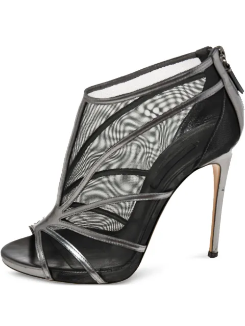 Casadei Vintage 115mm mesh-panelled sandals Grey 602050