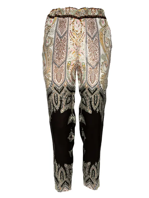 Etro Pre-Owned paisley-print trousers Black 576566