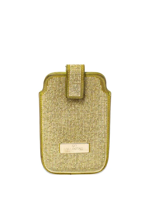 Valentino Garavani Pre-Owned rhinestone-embellished iPhone case Green 362281