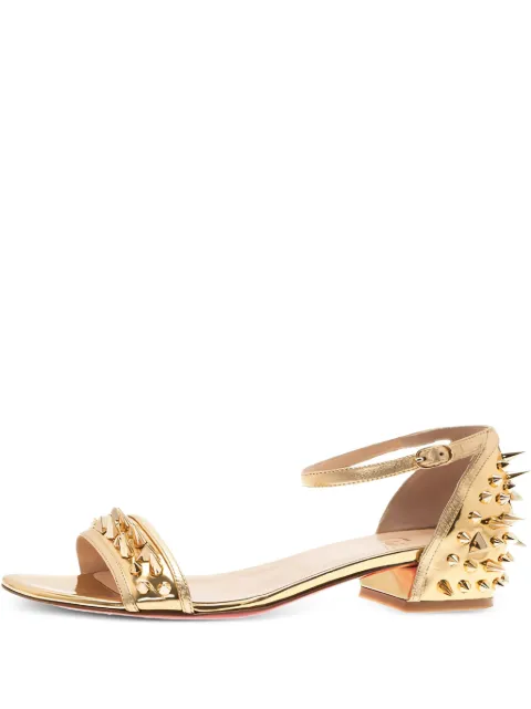 Christian Louboutin Pre-Owned 2024 30mm Druide spiked sandals Gold 6171