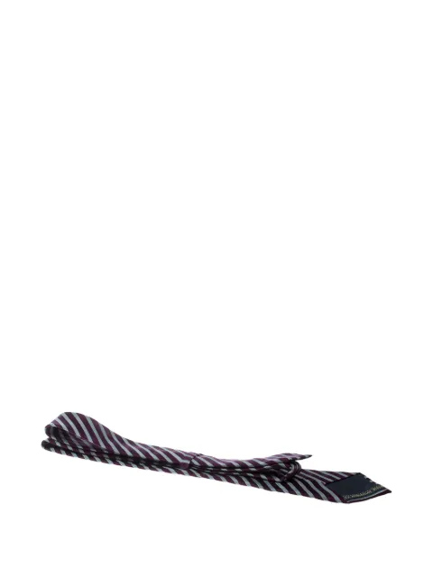Ermenegildo Zegna Vintage striped silk tie Purple 167150