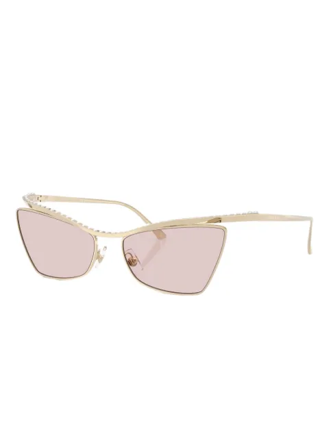 Jimmy Choo Eyewear crystal-embellished cat-eye sunglasses Gold JC4014H