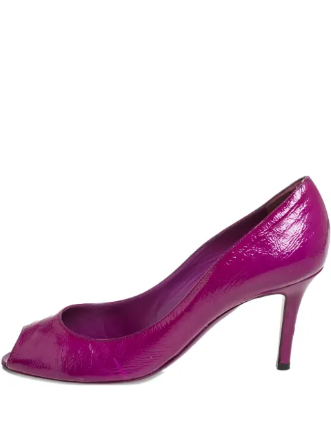 Sergio Rossi Vintage 2023 pre-owned 75mm peep-toe pumps Purple 405259