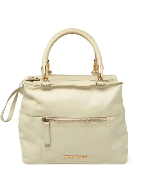 Emporio Armani Pre-Owned 2023 leather tote bag Neutrals 396289