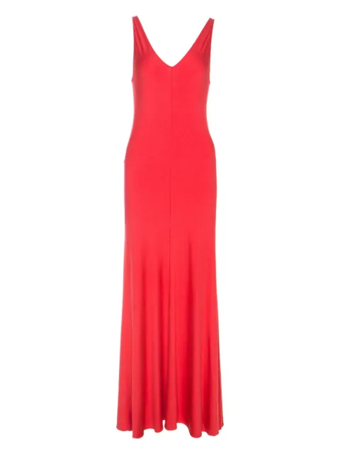 Polo Ralph Lauren Vintage pre-owned V-neck Maxi Dress Pink 252188