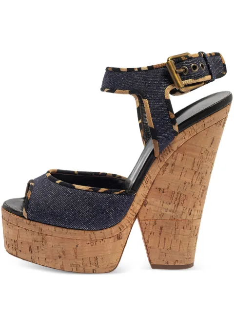 Giuseppe Zanotti Vintage pre-owned 155mm denim platform sandals Blue 382780