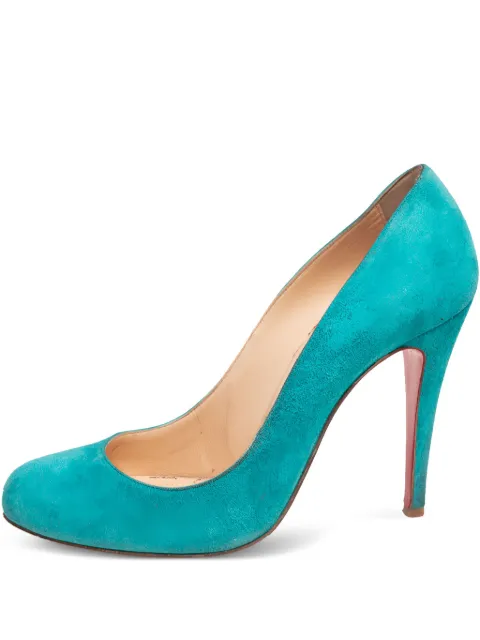 Christian Louboutin Pre-Owned 100mm suede pumps Blue 551426
