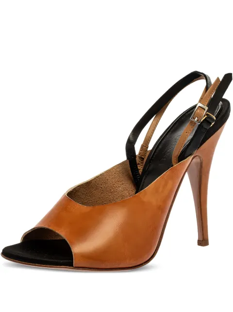 Giuseppe Zanotti Vintage 110mm slingback peep-toe sandals Neutrals 326182