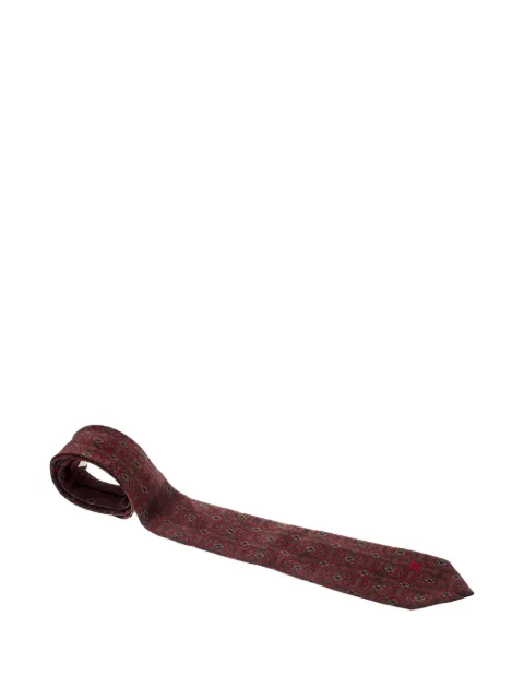 Celine Pre-Owned paisley-print silk tie Red 210161
