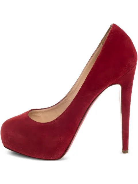 Christian Louboutin Pre-Owned 130mm suede heeled pumps Red 390526