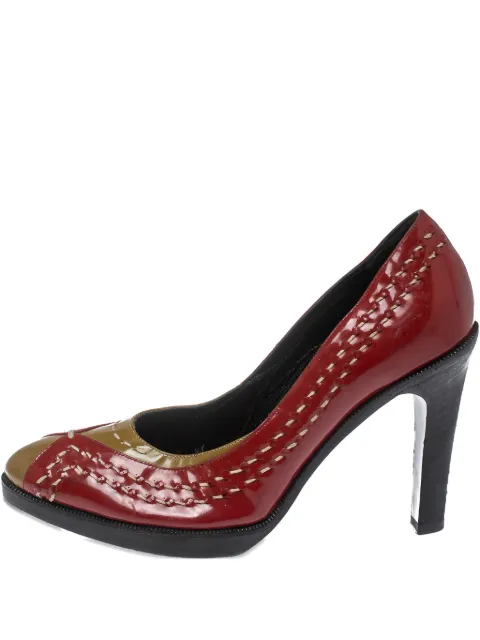 Bottega Veneta Pre-Owned 100mm leather heeled pumps Red 382628