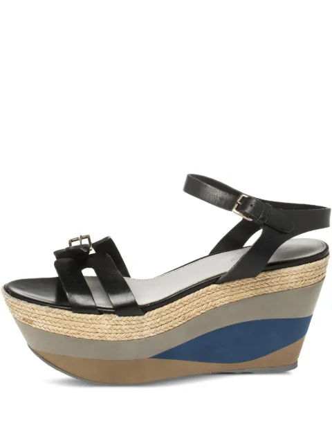 Sergio Rossi 105mm leather heeled sandals Black 367867