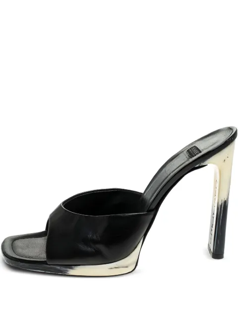Casadei 110mm leather heeled sandals Black 243638