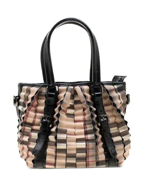 Burberry Pre-Owned Nova Check Cartridge Pleat tote bag Brown 206425