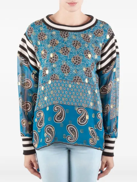 Anna Sui Vintage pre-owned paisley-print top Blue 212500