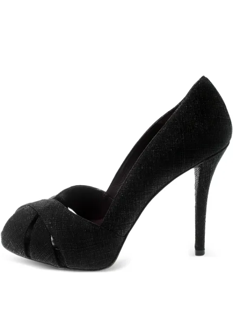 Stuart Weitzman 115mm peep-toe platform pumps Black 194913