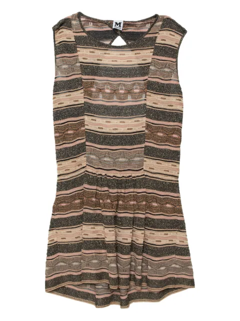Missoni Pre-Owned 2023 striped open back dress Neutrals 414624