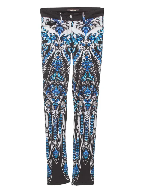 Roberto Cavalli Vintage pre-owned printed trousers Blue 354961
