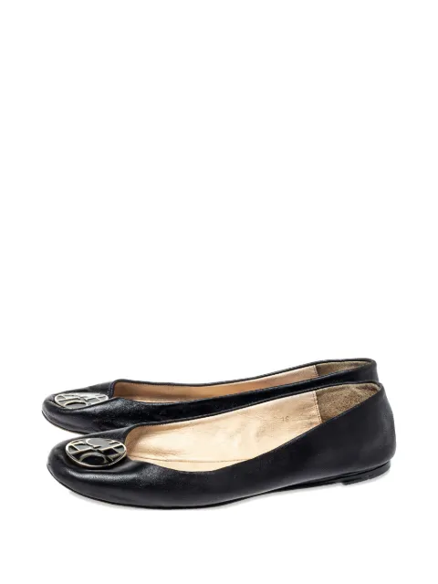 Carolina Herrera Vintage pre-owned leather ballet flats Black 360050