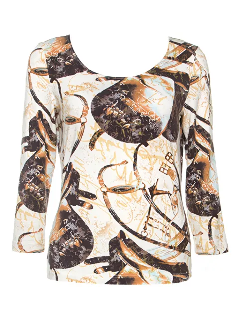 Escada Pre-Owned abstract-pattern blouse Neutrals 243031