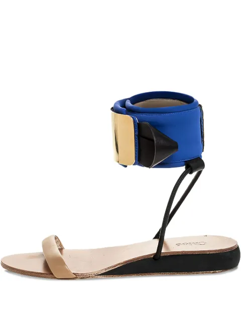 Chloé Pre-Owned buckle-detail leather sandals Blue 253759