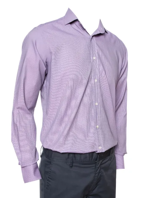 Etro Pre-Owned houndstooth shirt Purple 336981