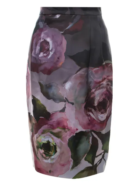 Escada Pre-Owned 2024 floral-print skirt Purple 224424