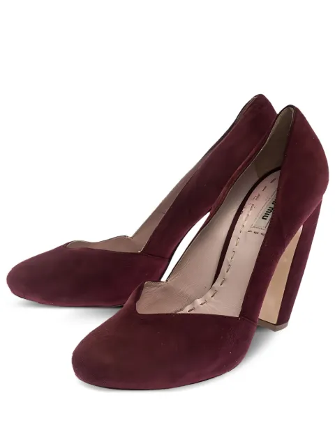 Miu Miu Pre-Owned 120mm suede pumps Red 240745
