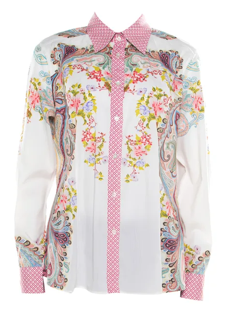 Etro Pre-Owned floral paisley shirt White 181951