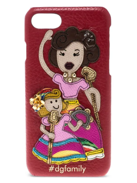 Dolce & Gabbana Pre-Owned Family leather iPhone 6 phone case Red 166390