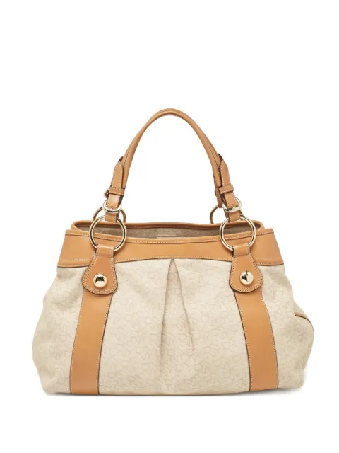 DKNY Vintage two-tone tote bag Neutrals 1050310
