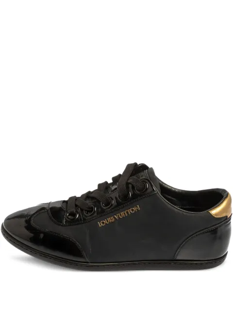 Louis Vuitton Pre-Owned leather lace-up sneakers Black 433876
