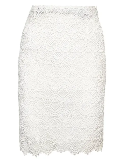Valentino Garavani Pre-Owned lace mini skirt White 558405