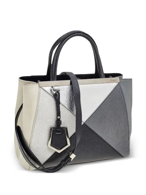 Fendi Pre-Owned 2jour geometric-panel tote bag Grey 556362
