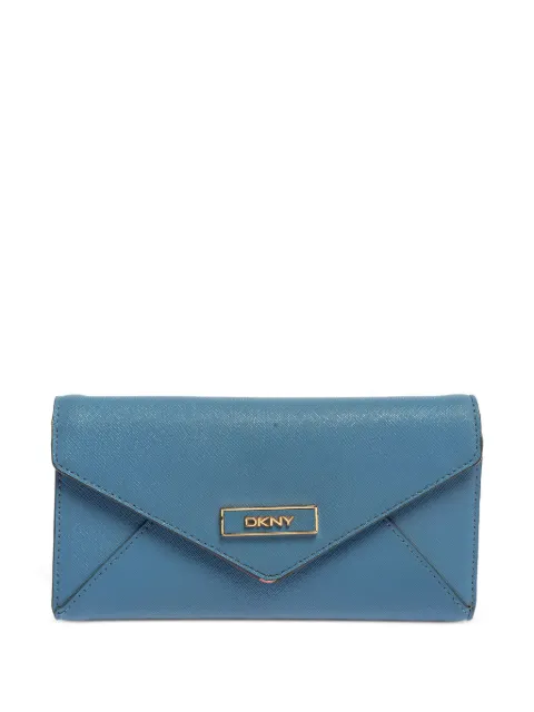 DKNY Vintage pre-owned leather wallet Blue 464323