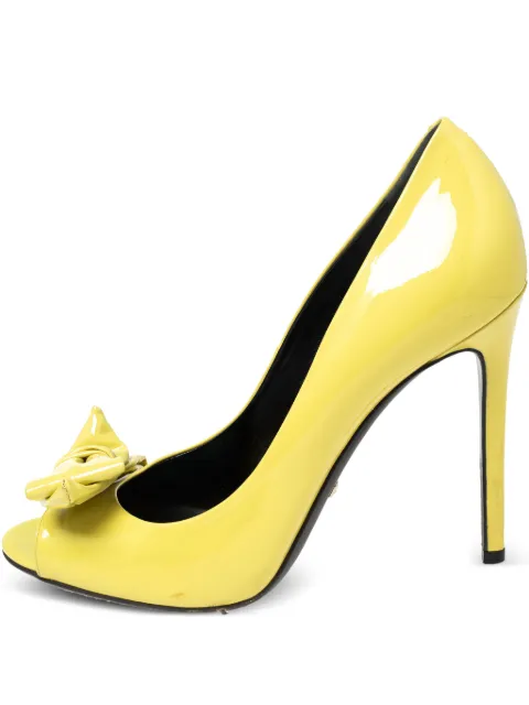 Gucci Pre-Owned 105mm leather pumps Yellow 533155