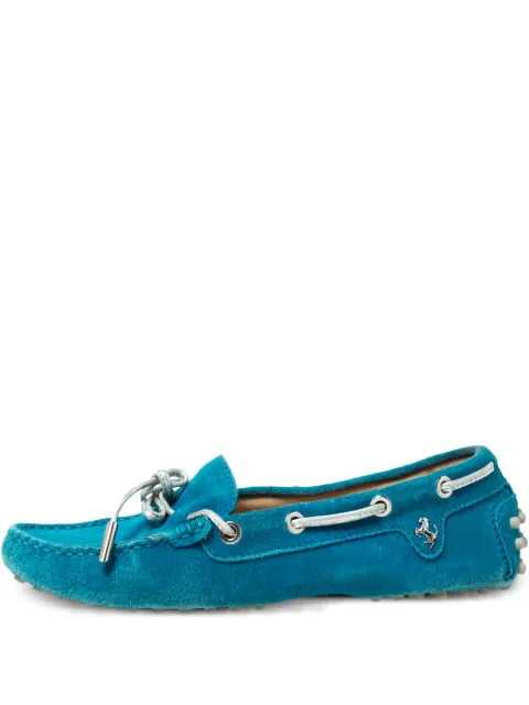 Tod's Vintage x Ferrari suede "Blue" boat shoes Blue 298536