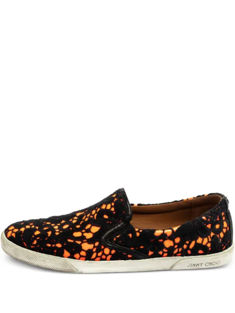 Jimmy Choo Pre-Owned slip-on sneakers Black 367955