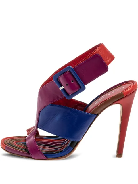 Sergio Rossi Vintage 100mm colour-block sandals Pink 384363