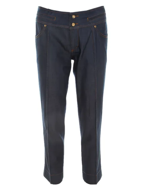 Roberto Cavalli Vintage pre-owned gold button jeans Blue 207795